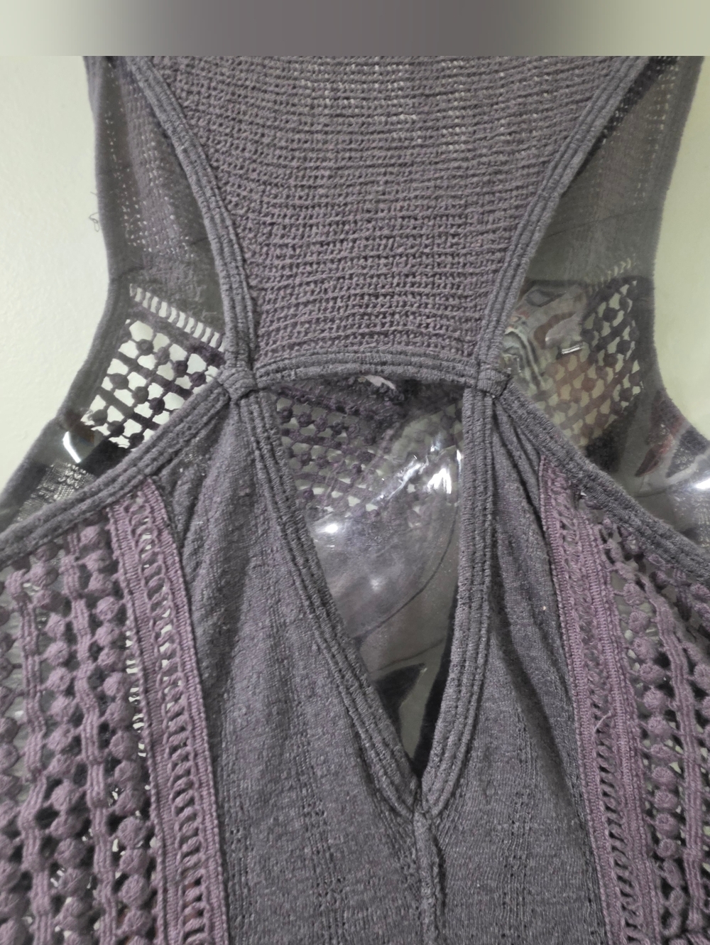 FREE PEOPLE Cut Out Beaded Tank Top Sm. - Picture 9 of 9